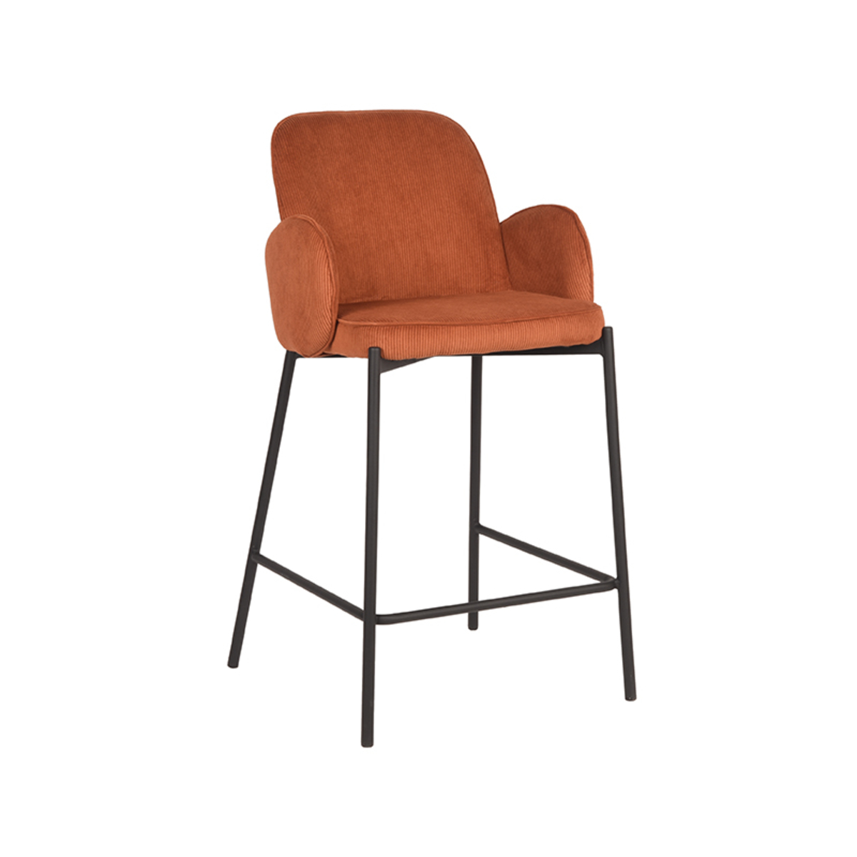 D-MAXX Barkruk Jari - Rust - Ribcord - Zithoogte 65