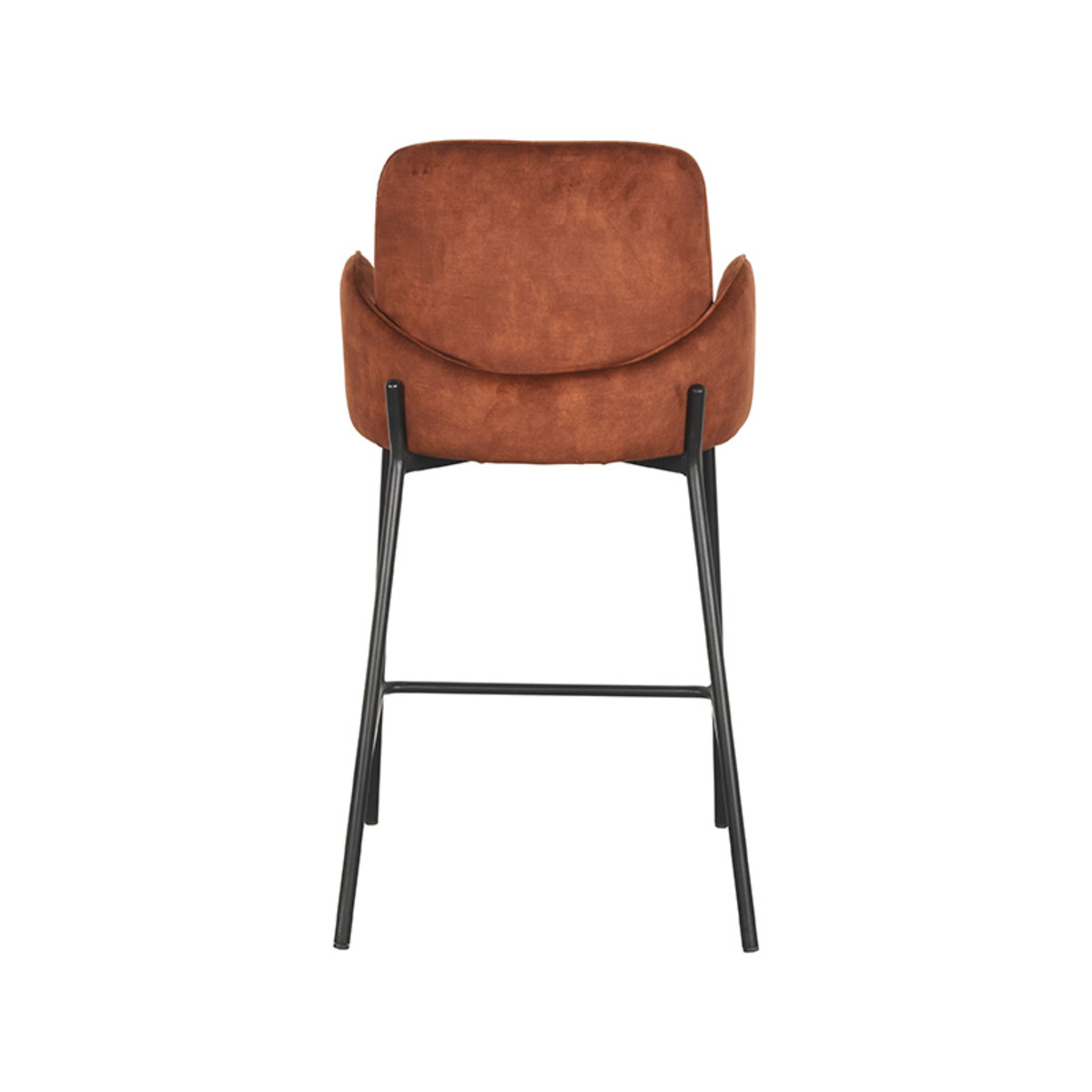 D-MAXX Barkruk Jari - Rust - Velours - Zithoogte 65