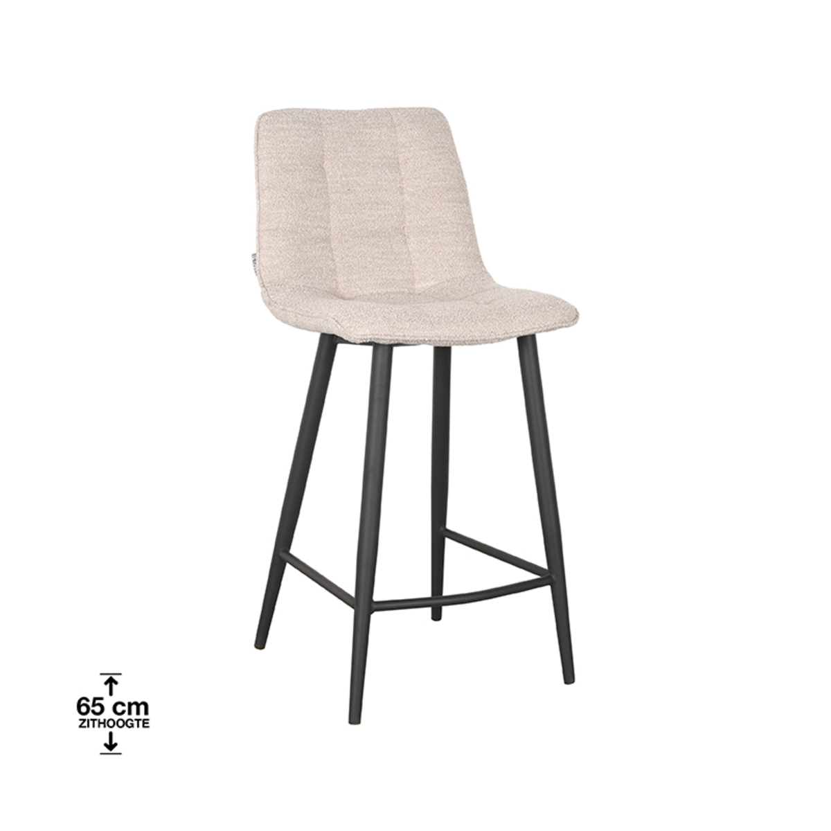 LABEL51 Barkruk Jelt - Naturel - Boucle - Zithoogte 66