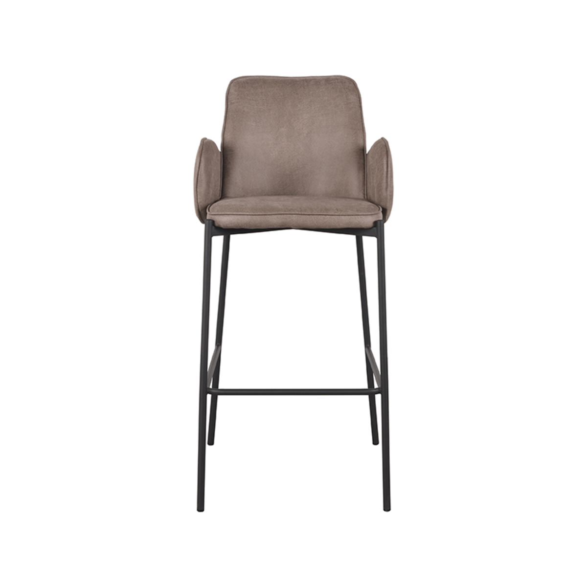 LABEL51 Barkruk Joni - Taupe - Micro Suede - Zithoogte 78