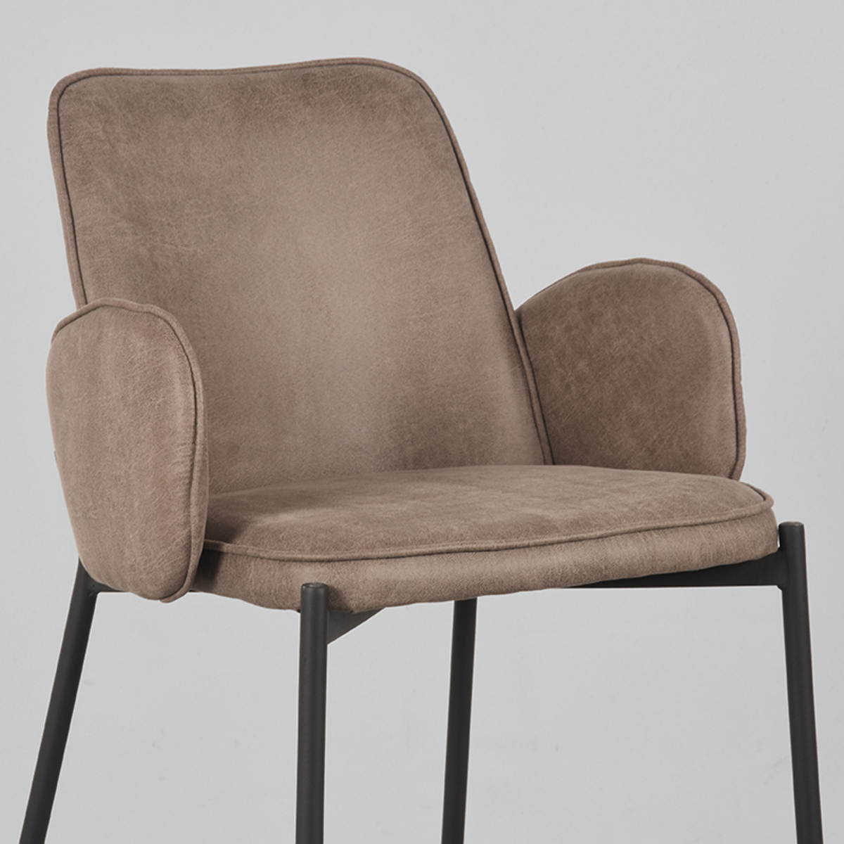 LABEL51 Barkruk Joni - Taupe - Micro Suede - Zithoogte 65