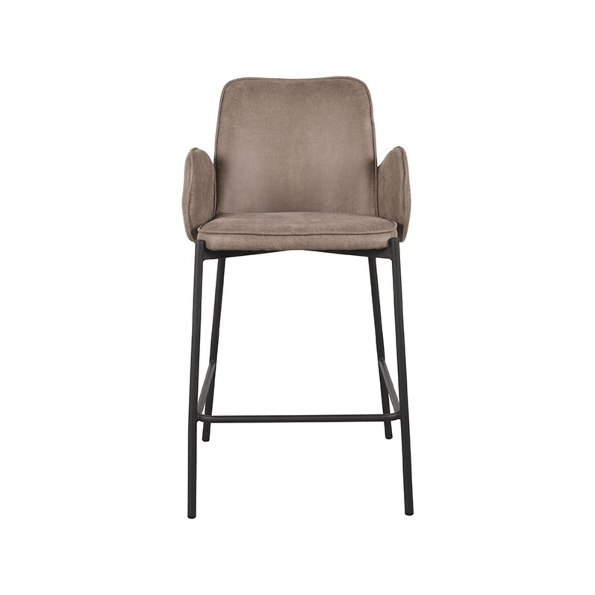 LABEL51 Barkruk Joni - Taupe - Micro Suede - Zithoogte 65