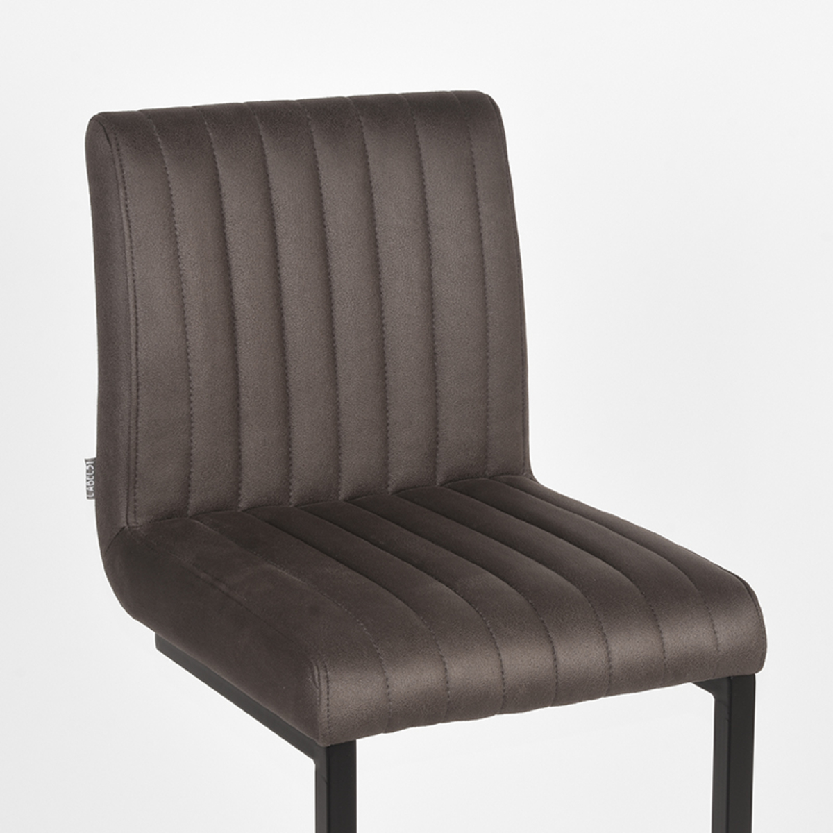 LABEL51 Barkruk Milo - Antraciet - Microfiber - Zithoogte 66