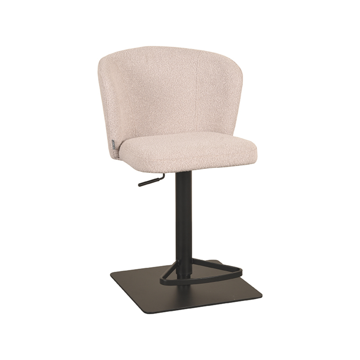 LABEL51 Barkruk Wave - Naturel - Boucle - Zithoogte 56-82