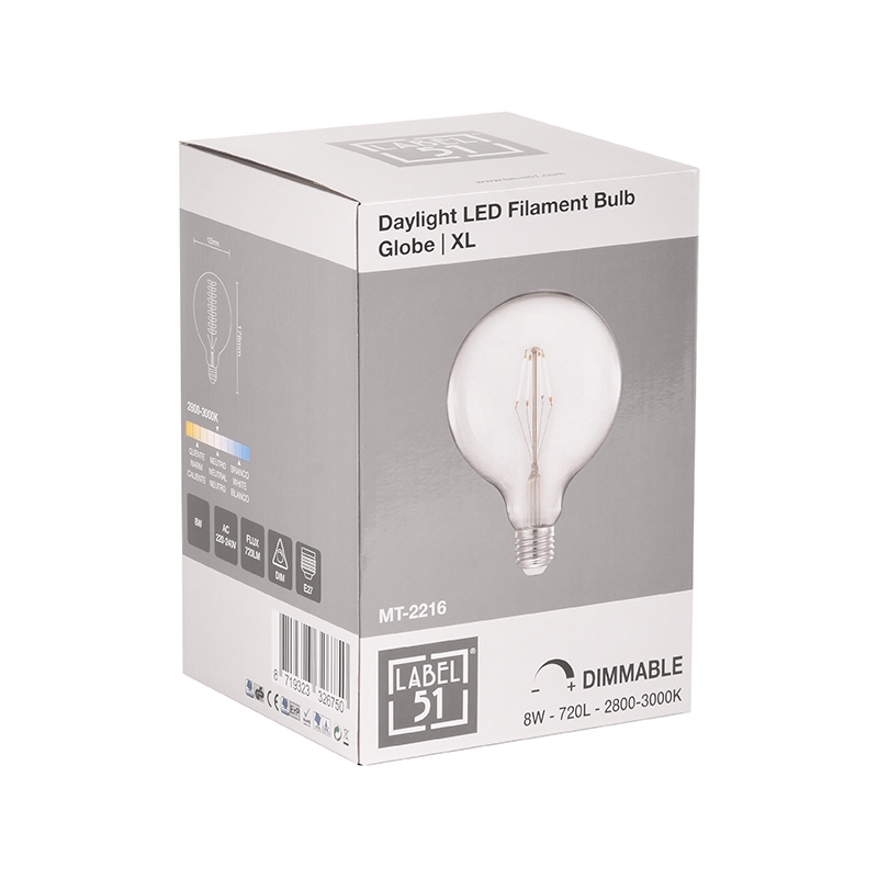 LABEL51 Lichtbron Kooldraadlamp - Glas - Bol XL