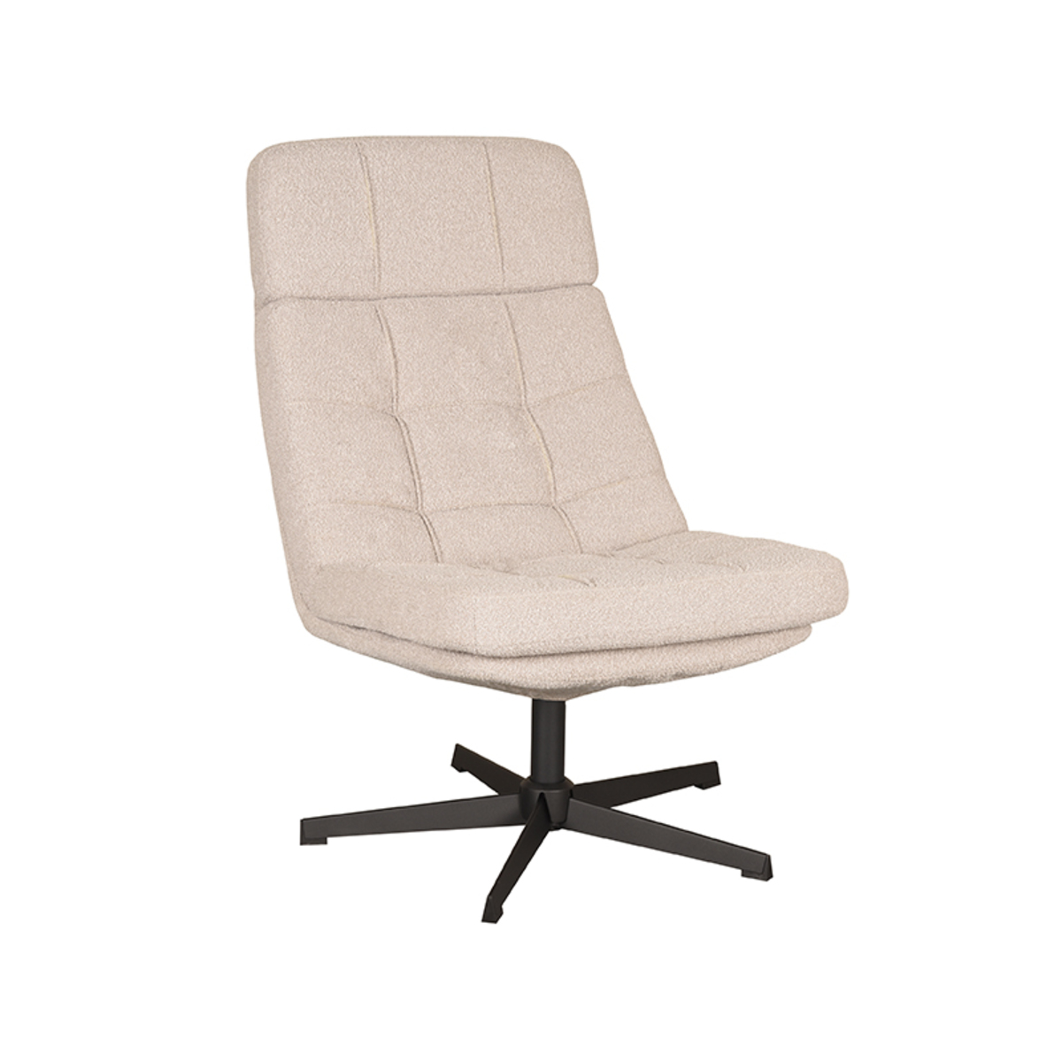 LABEL51 Fauteuil Alvar - Naturel - Boucle - Excl. Hocker