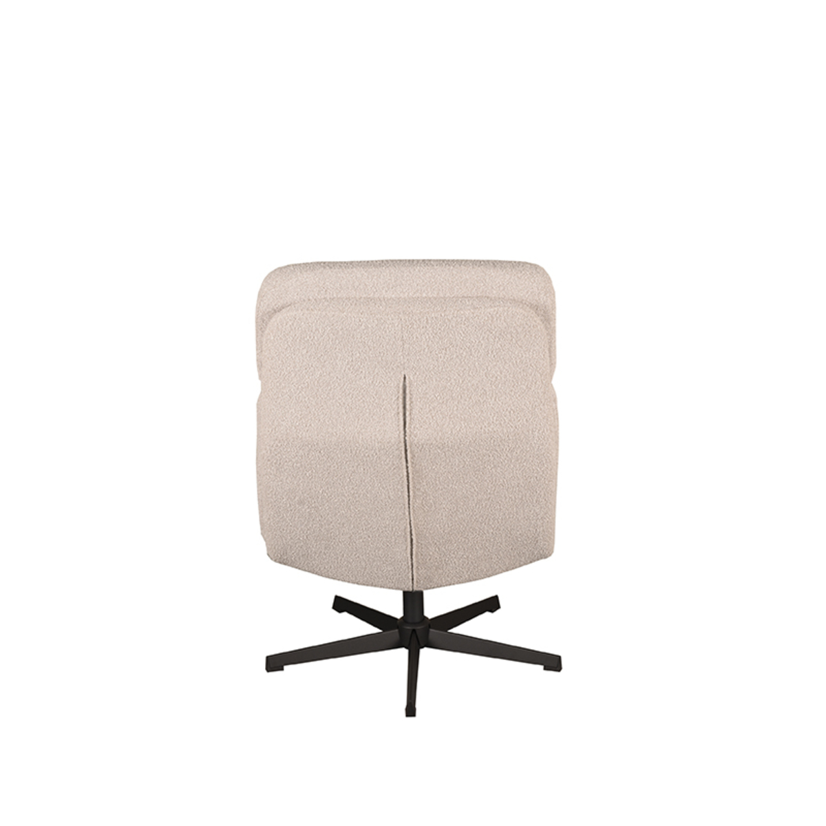 LABEL51 Fauteuil Alvar - Naturel - Boucle - Incl. Hocker