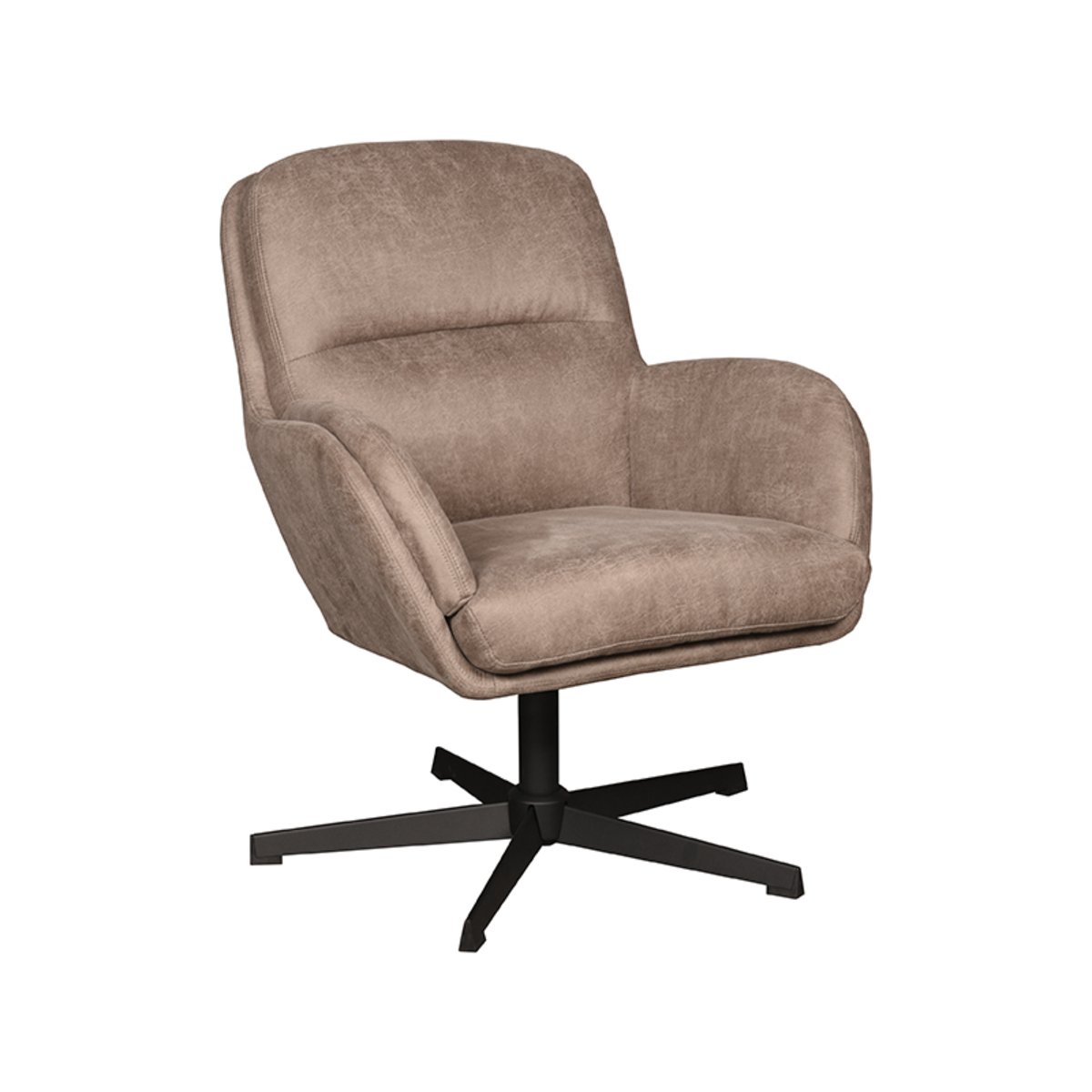 LABEL51 Fauteuil Moss - Taupe - Micro Suede - One Size