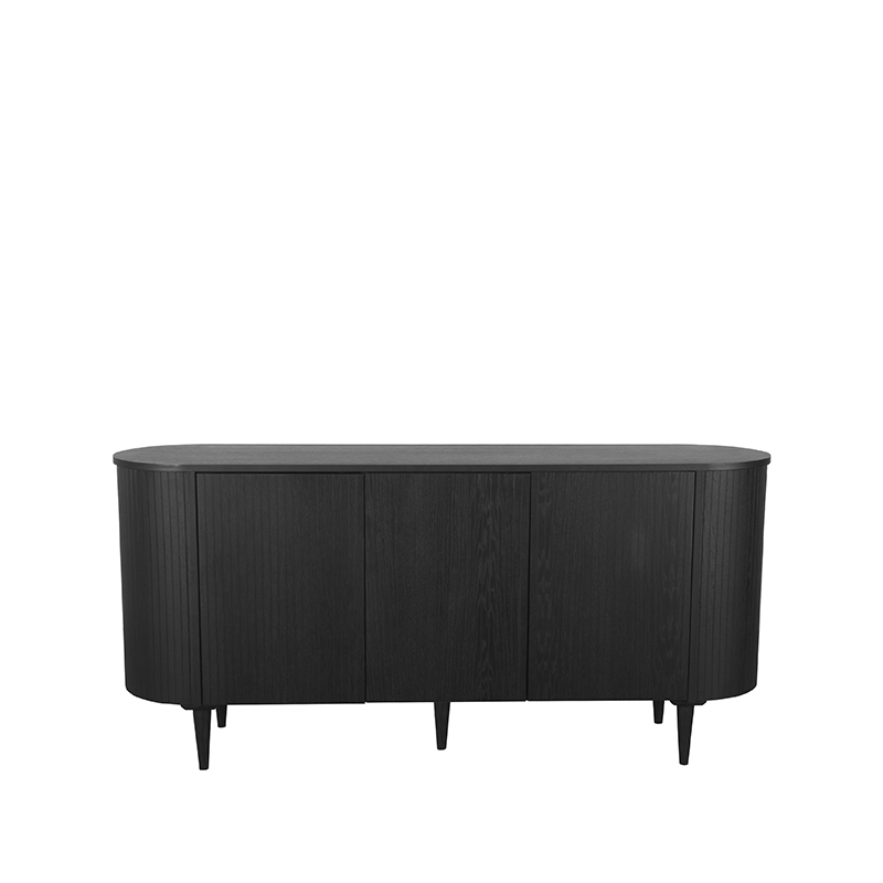 LABEL51 Dressoir Oliva - Zwart - Eiken - Dressoir 180 cm