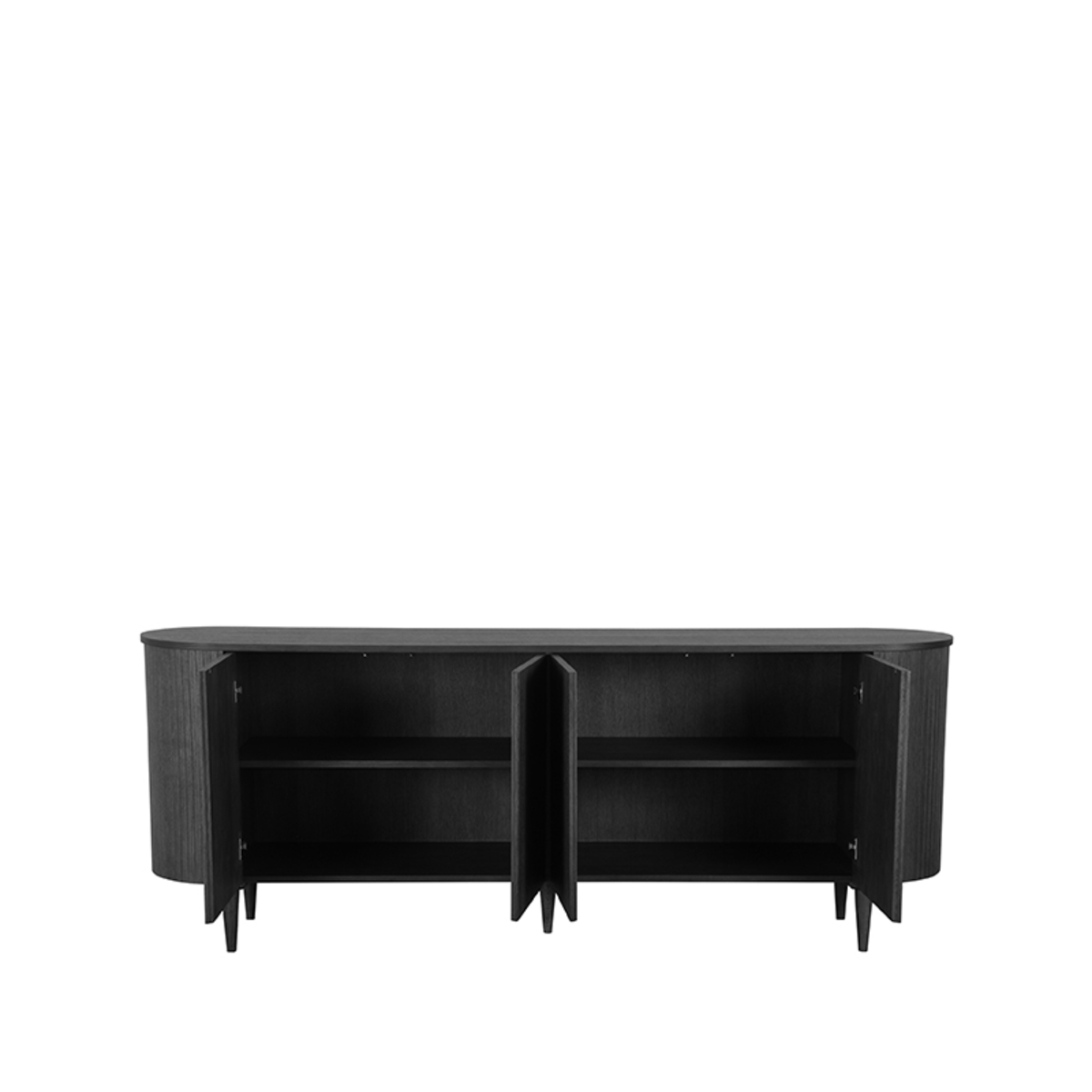 LABEL51 Dressoir Oliva - Zwart - Eiken - Dressoir 220 cm