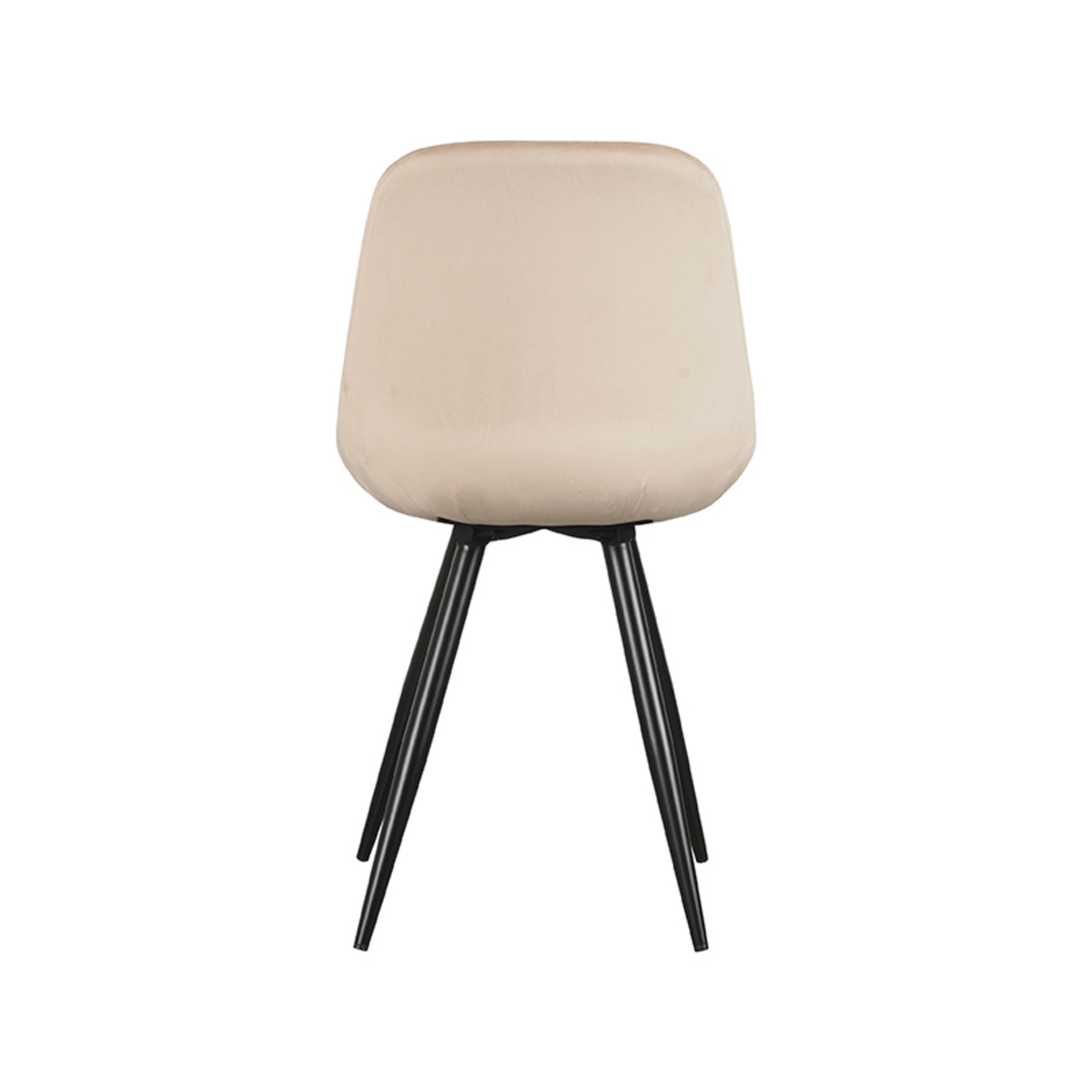LABEL51 Eetkamerstoel Capri - Zand - Fluweel - Black Frame
