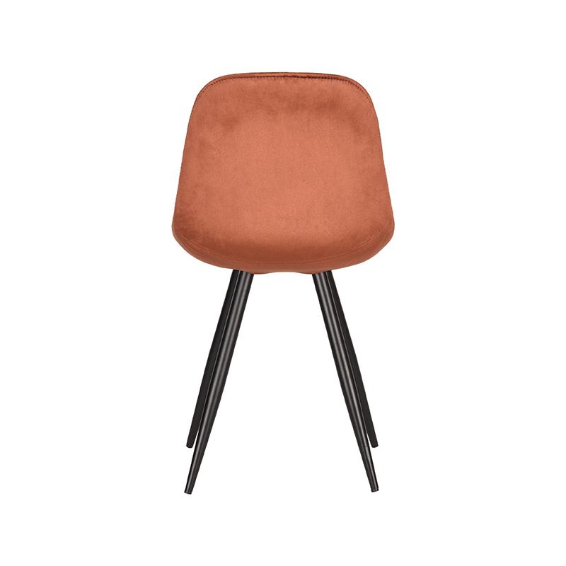 LABEL51 Eetkamerstoel Capri - Rust - Fluweel - Black Frame
