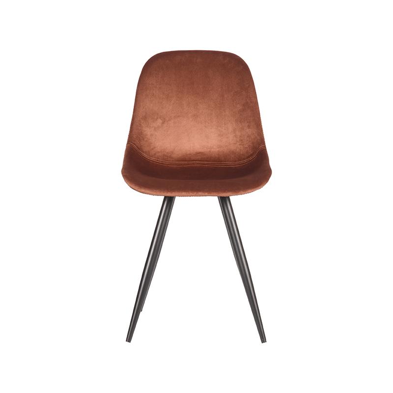 LABEL51 Eetkamerstoel Capri - Rust - Fluweel - Black Frame