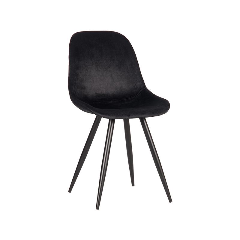 LABEL51 Eetkamerstoel Capri - Zwart - Fluweel - Black Frame