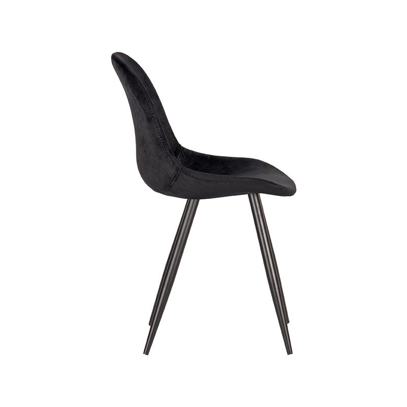 LABEL51 Eetkamerstoel Capri - Zwart - Fluweel - Black Frame