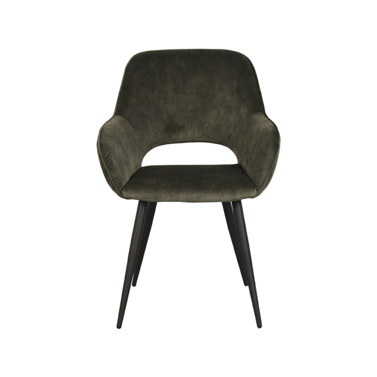 LABEL51 Eetkamerstoel Fer - Hunter - Velours - Black Frame
