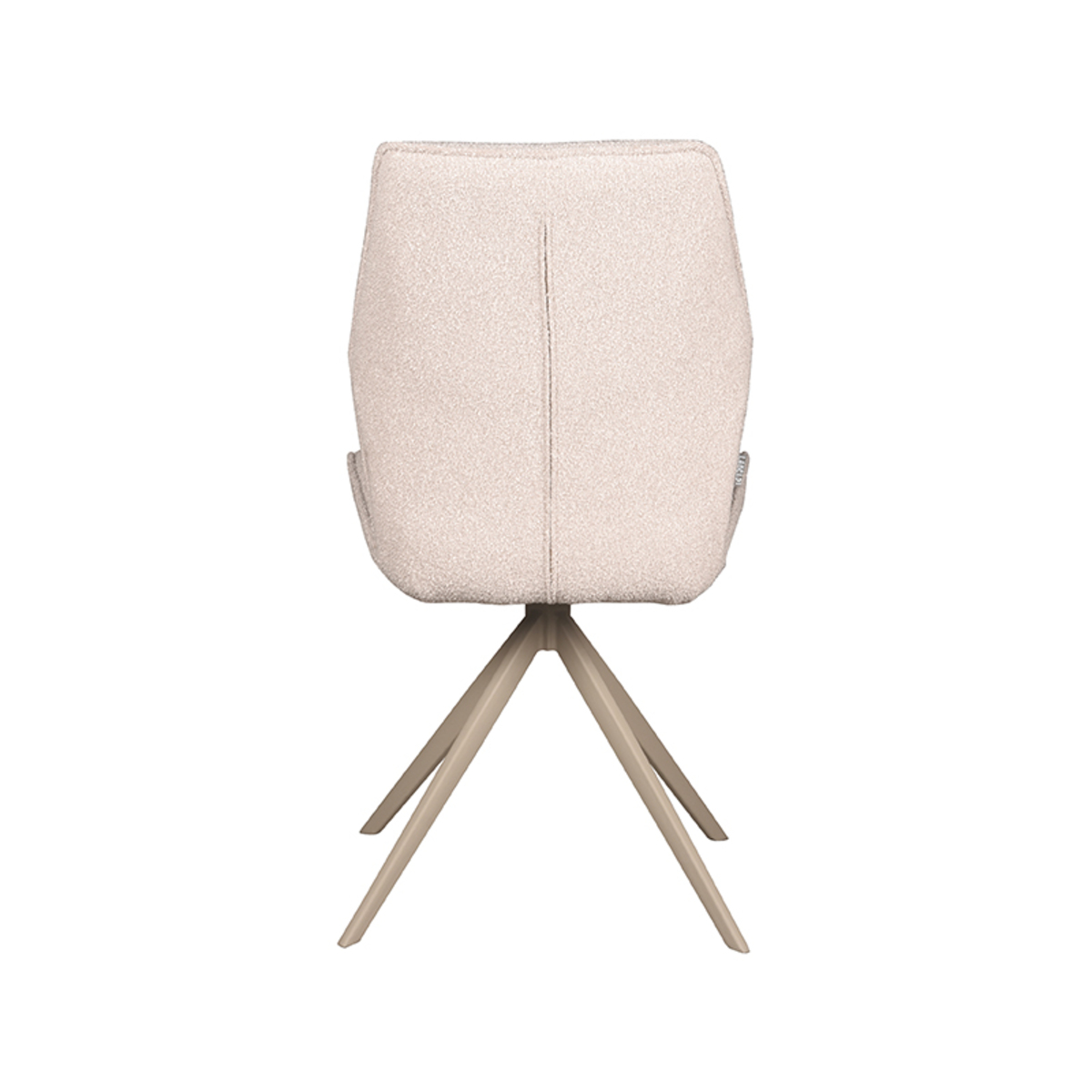 LABEL51 Eetkamerstoel Comfy - Naturel - Boucle - Taupe Frame