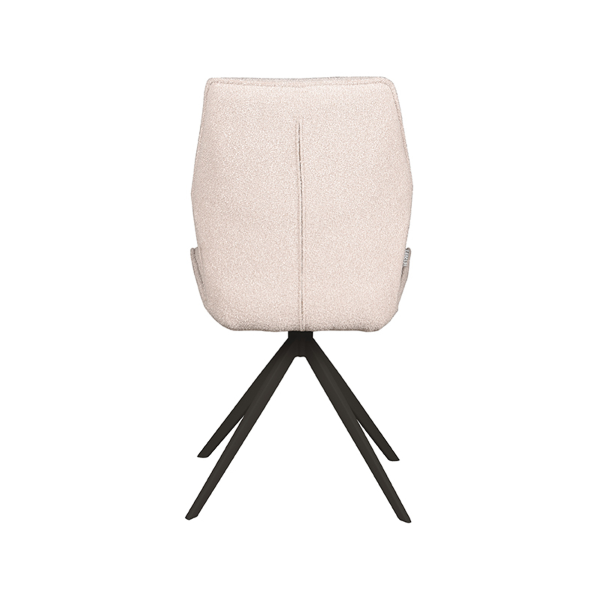 LABEL51 Eetkamerstoel Comfy - Naturel - Boucle - Black Frame