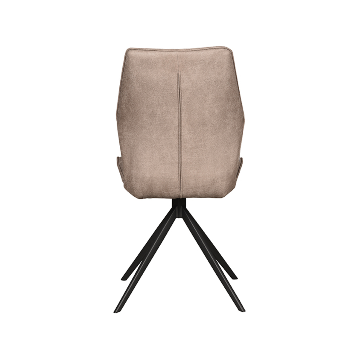 LABEL51 Eetkamerstoel Comfy - Taupe - Micro Suede - Black Frame