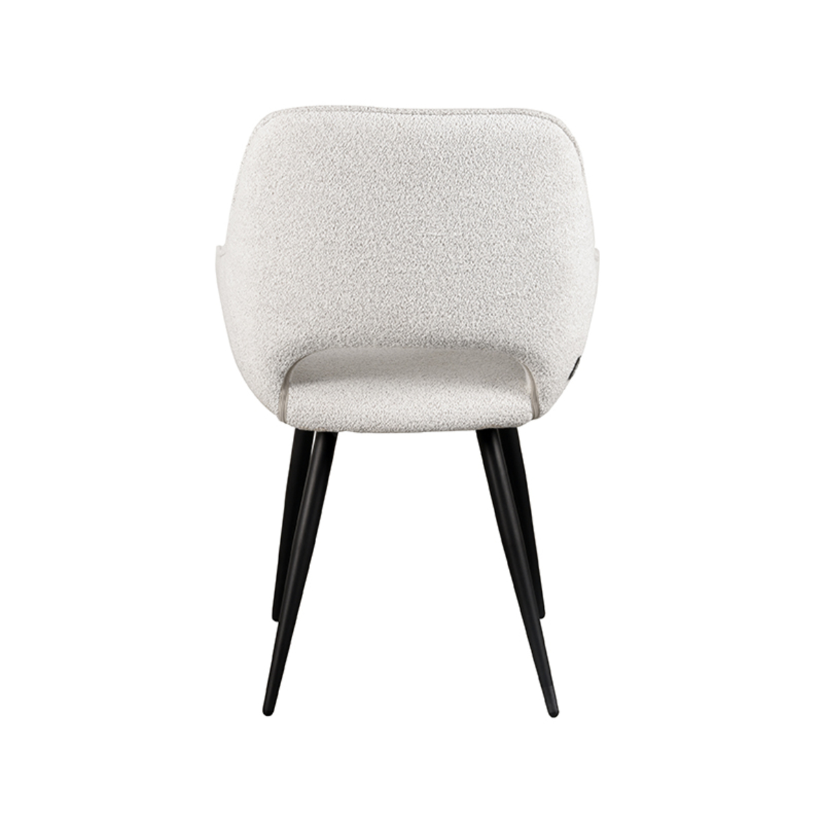 LABEL51 Eetkamerstoel Fer - Wit - Boucle - Black Frame