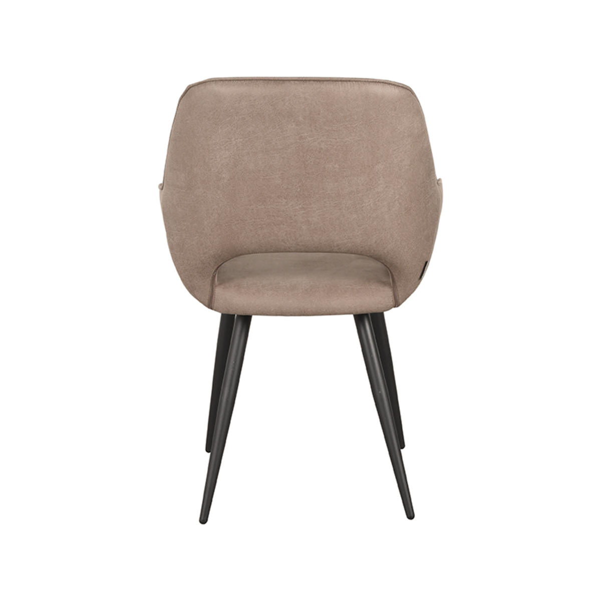 LABEL51 Eetkamerstoel Fer - Taupe - Micro Suede - Black Frame