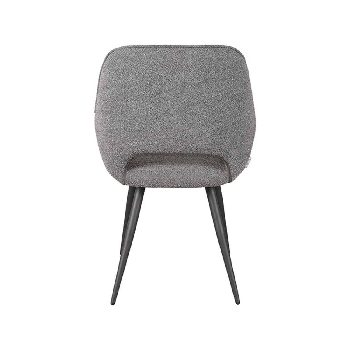 LABEL51 Eetkamerstoel Fer - Grijs - Boucle - Black Frame