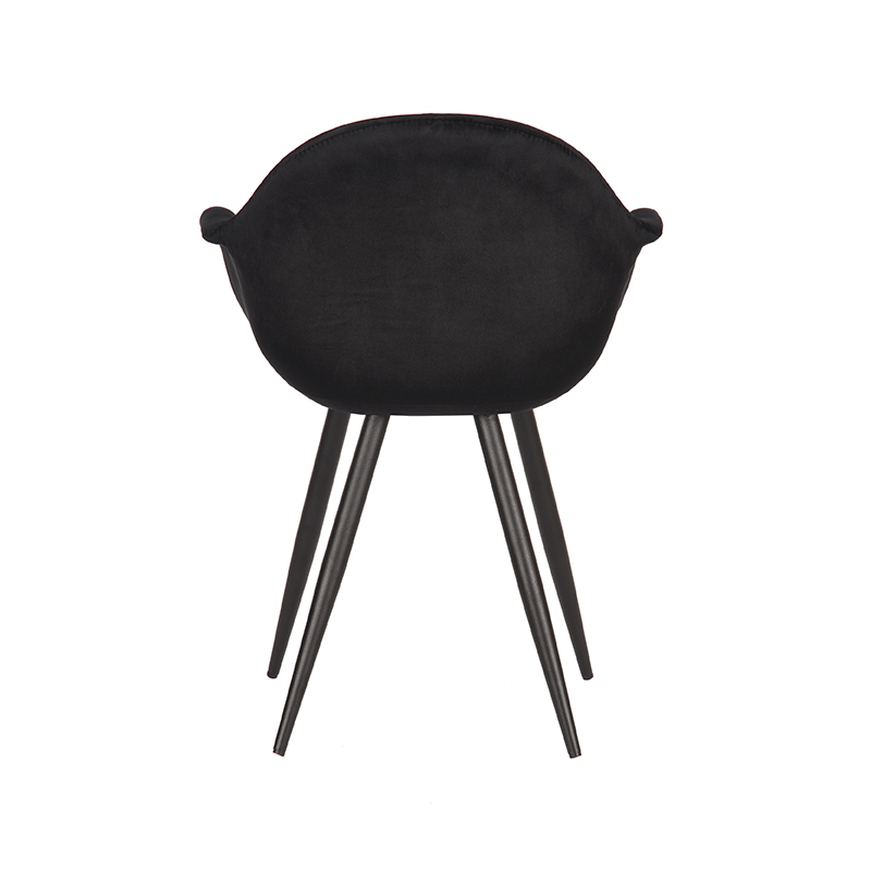 LABEL51 Eetkamerstoel Forli - Zwart - Fluweel - Black Frame
