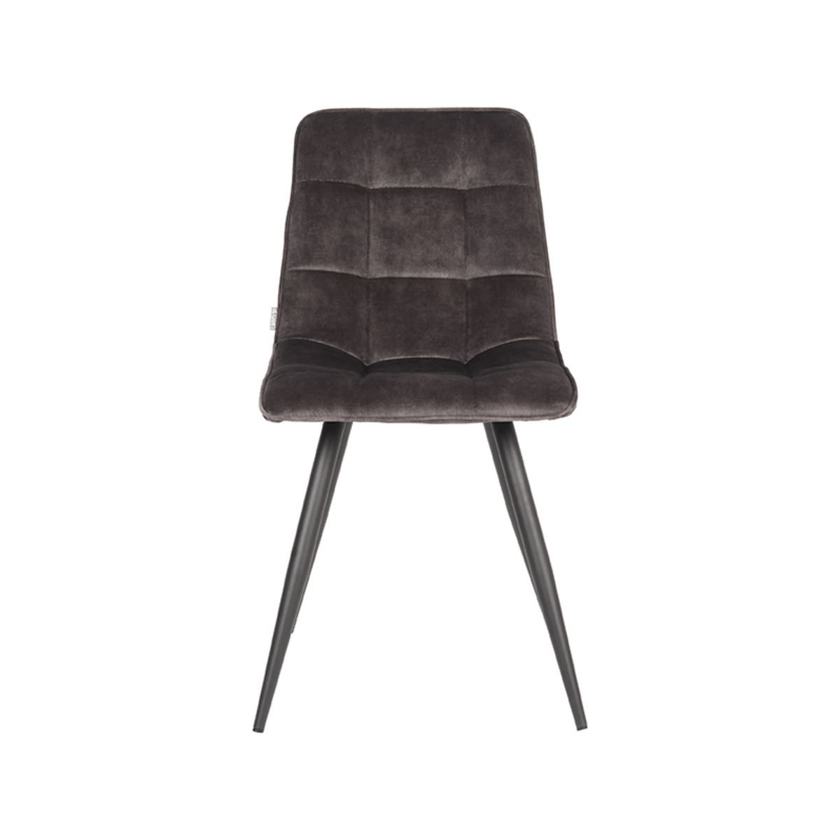 LABEL51 Eetkamerstoel Jelt - Antraciet - Velours - Black Frame