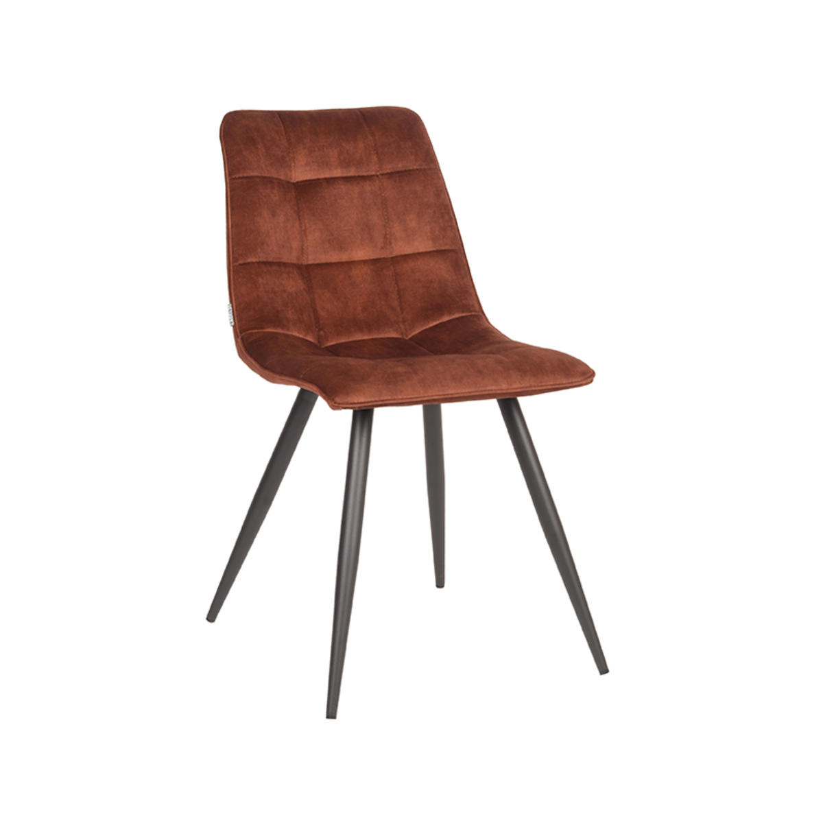 LABEL51 Eetkamerstoel Jelt - Rust - Velours - Black Frame