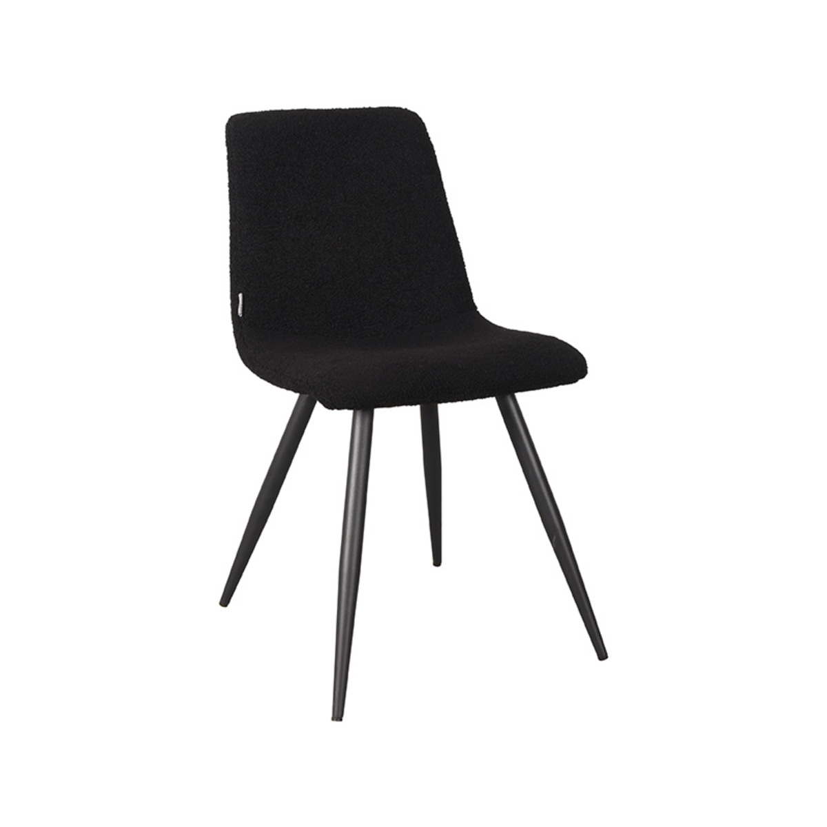 LABEL51 Eetkamerstoel Jep - Zwart - Teddy - Black Frame