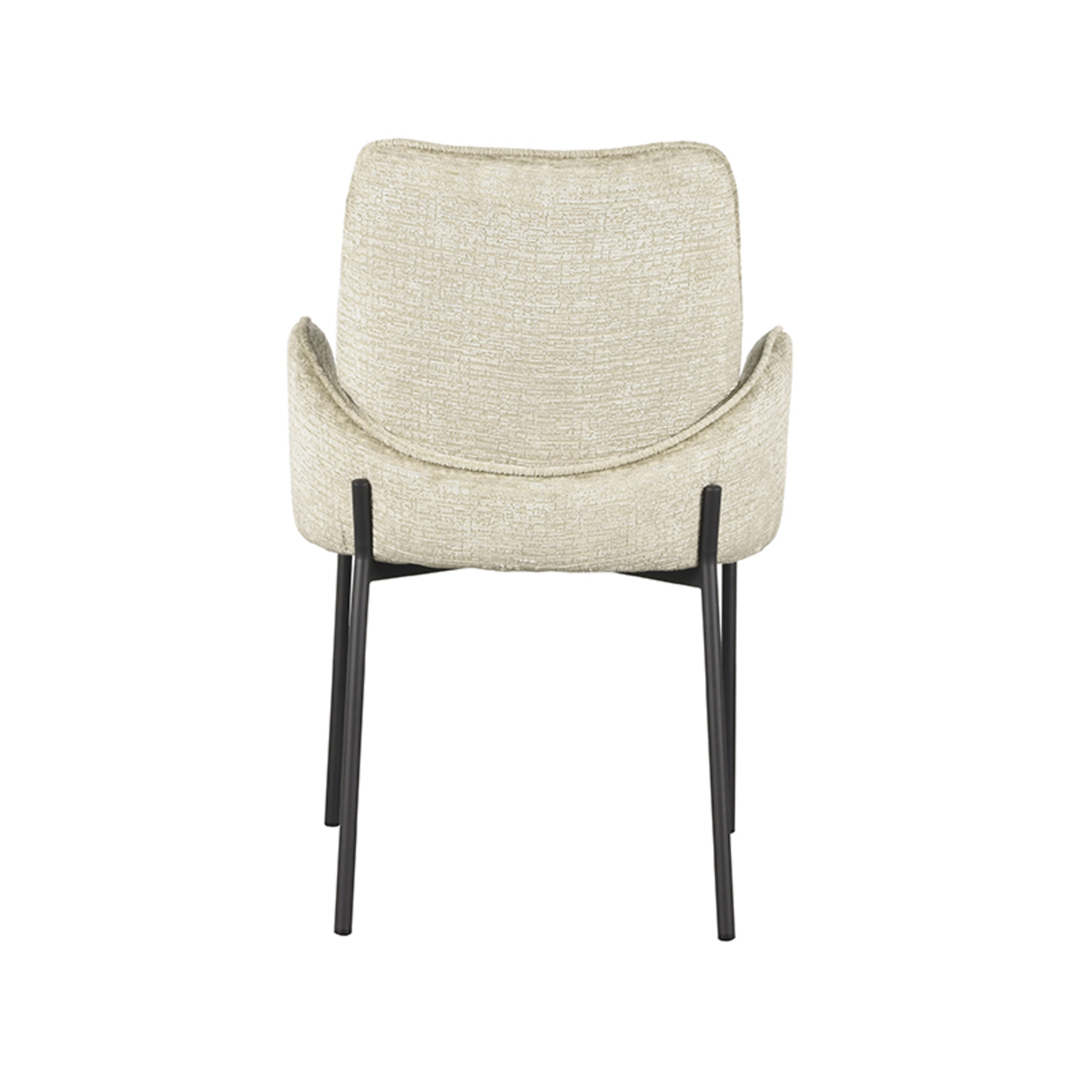 LABEL51 Eetkamerstoel Joni - Beige - Elegance - Black Frame