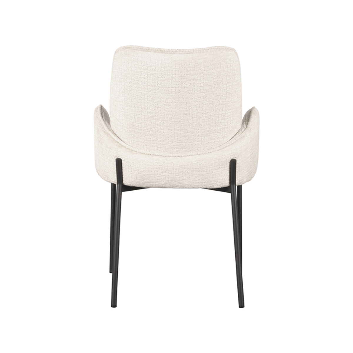 LABEL51 Eetkamerstoel Joni - Crème - Elegance - Black Frame