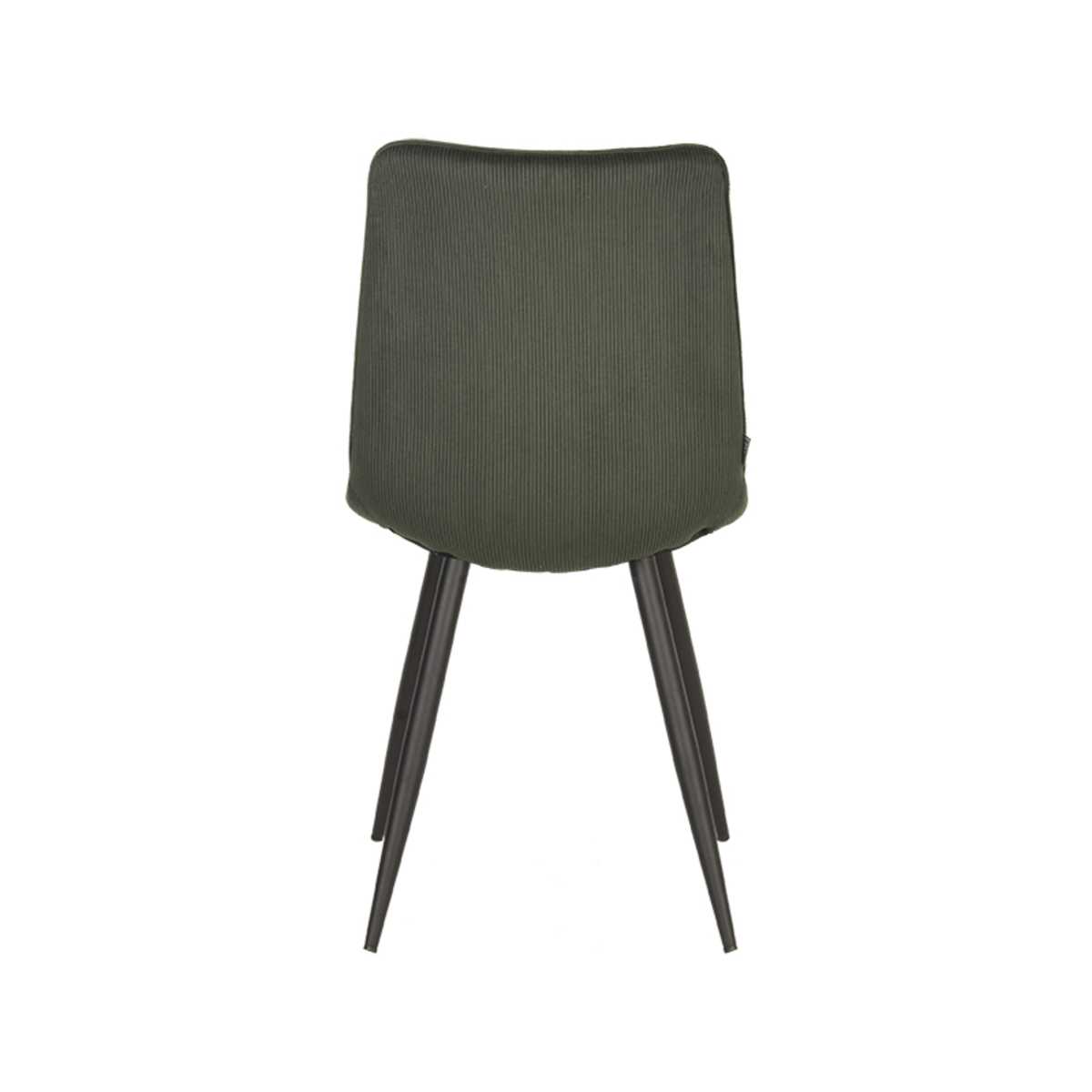 LABEL51 Eetkamerstoel Jort - Army green - Ribcord - Black Frame