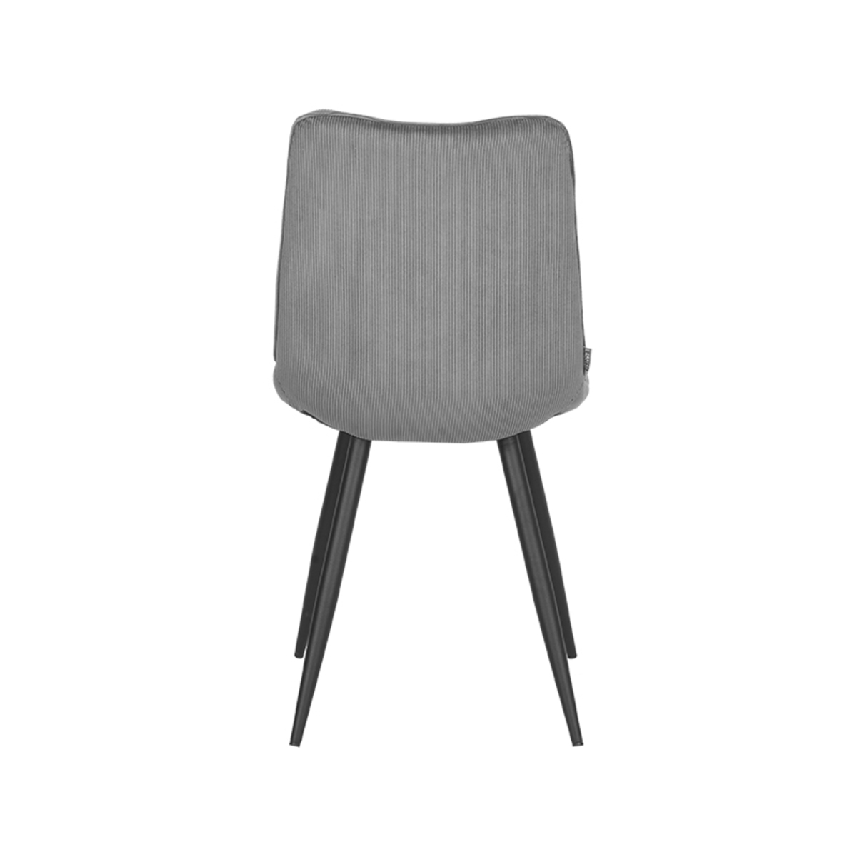 LABEL51 Eetkamerstoel Jort - Donkergrijs - Ribcord - Black Frame