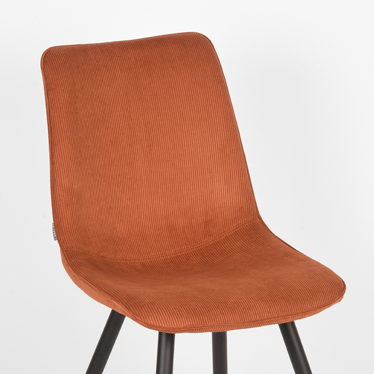LABEL51 Eetkamerstoel Jort - Rust - Ribcord - Black Frame