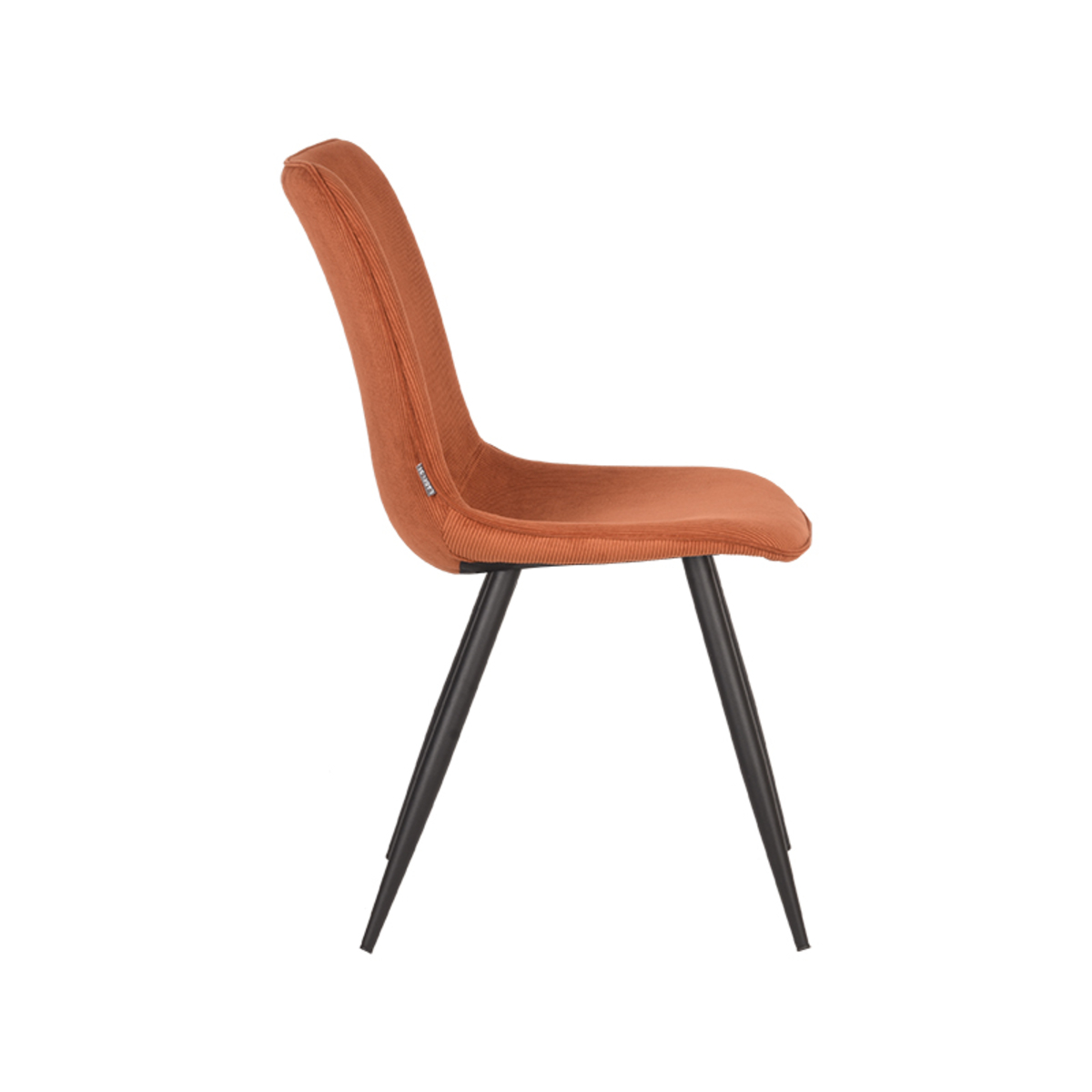 LABEL51 Eetkamerstoel Jort - Rust - Ribcord - Black Frame