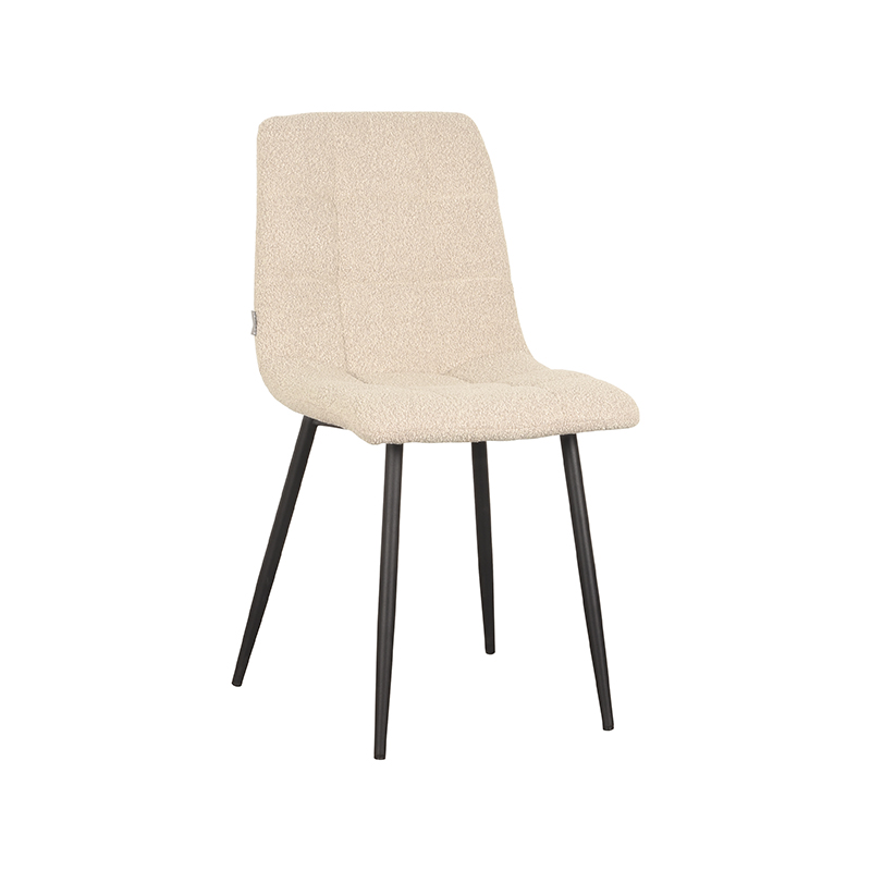 LABEL51 Eetkamerstoel Juul - Zand - Boucle - Black Frame