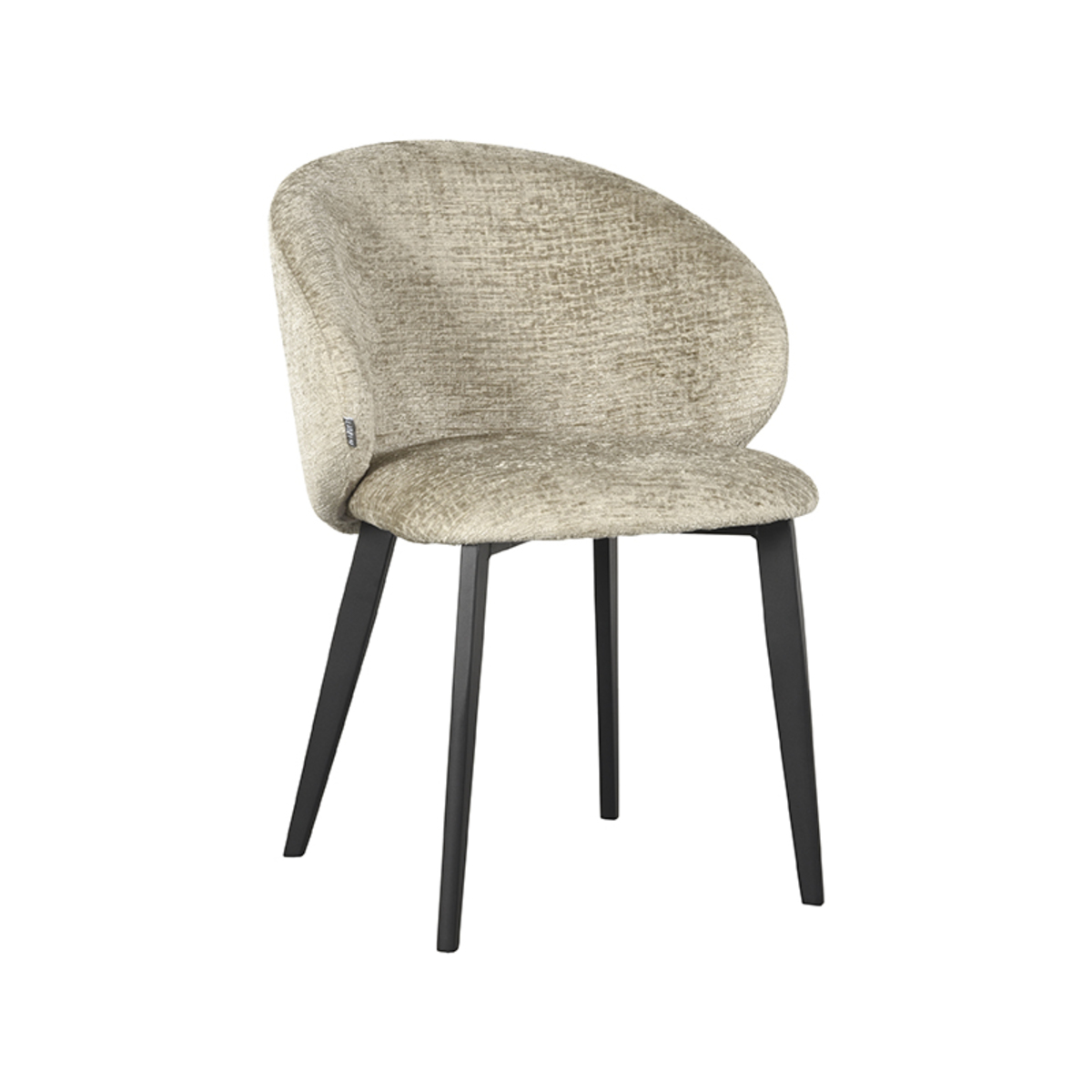 LABEL51 Eetkamerstoel Logan - Beige - Elegance - Black Frame
