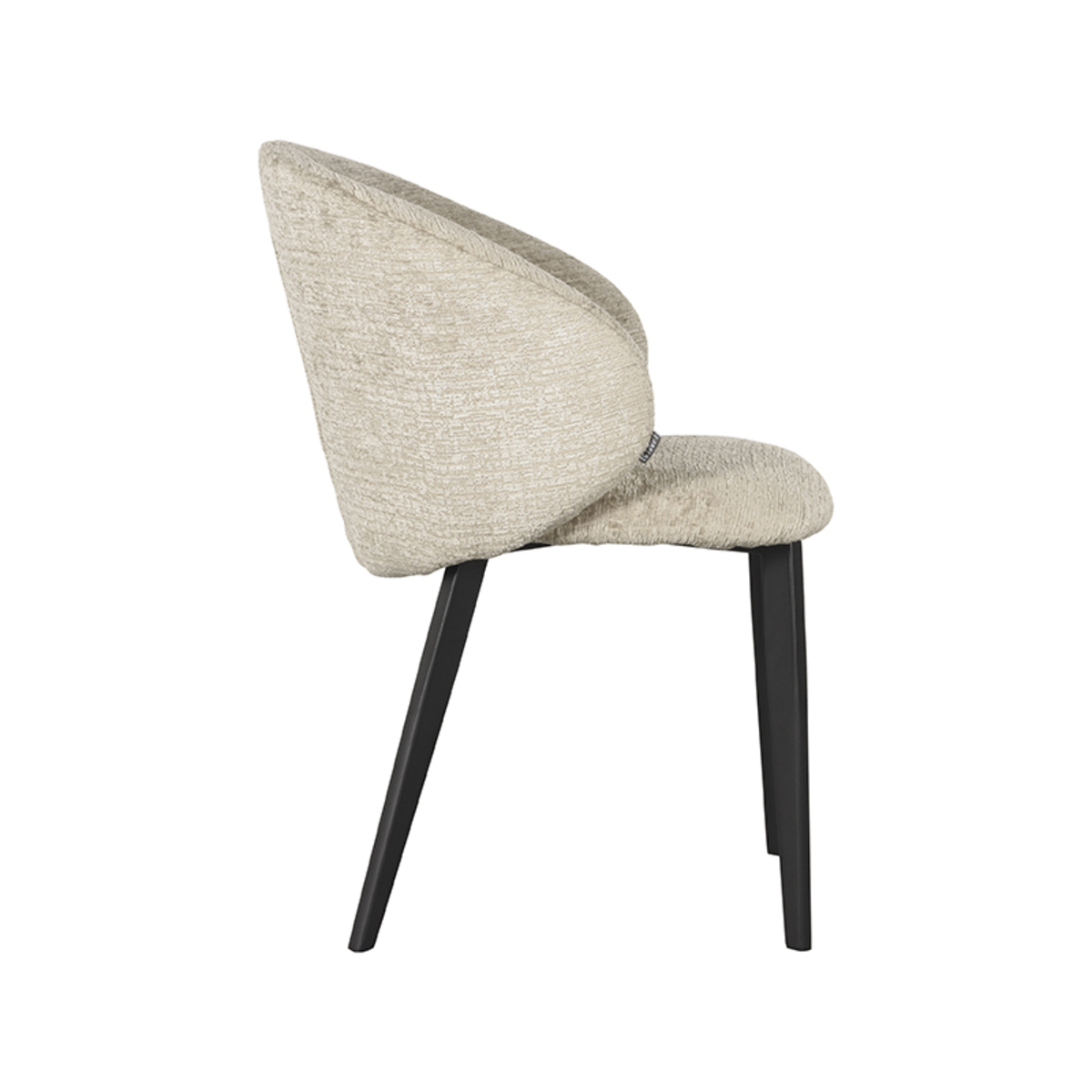 LABEL51 Eetkamerstoel Logan - Beige - Elegance - Black Frame