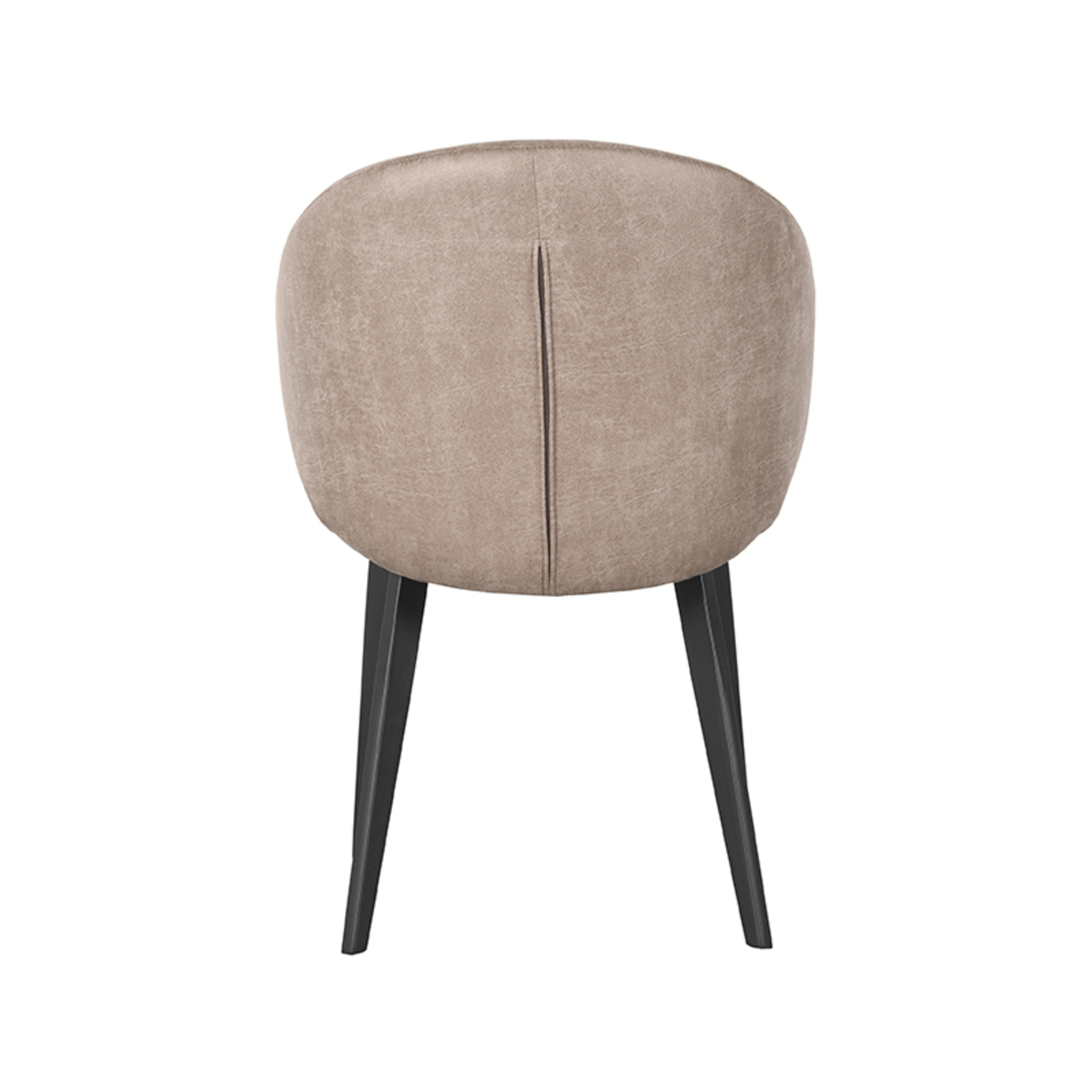 LABEL51 Eetkamerstoel Logan - Taupe - Micro Suede - Black Frame