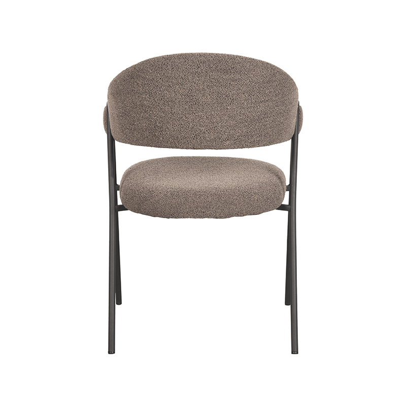 LABEL51 Eetkamerstoel Lowen - Bruin - Boucle - Black Frame
