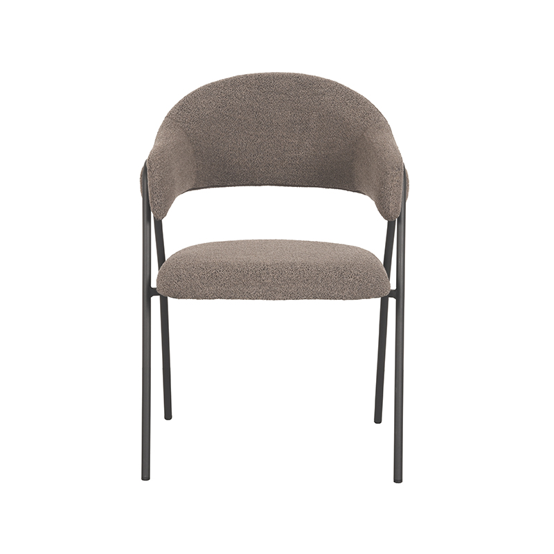 LABEL51 Eetkamerstoel Lowen - Bruin - Boucle - Black Frame