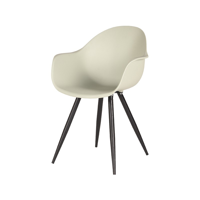 LABEL51 Eetkamerstoel Luca - Breeze - Kunststof - Black Frame
