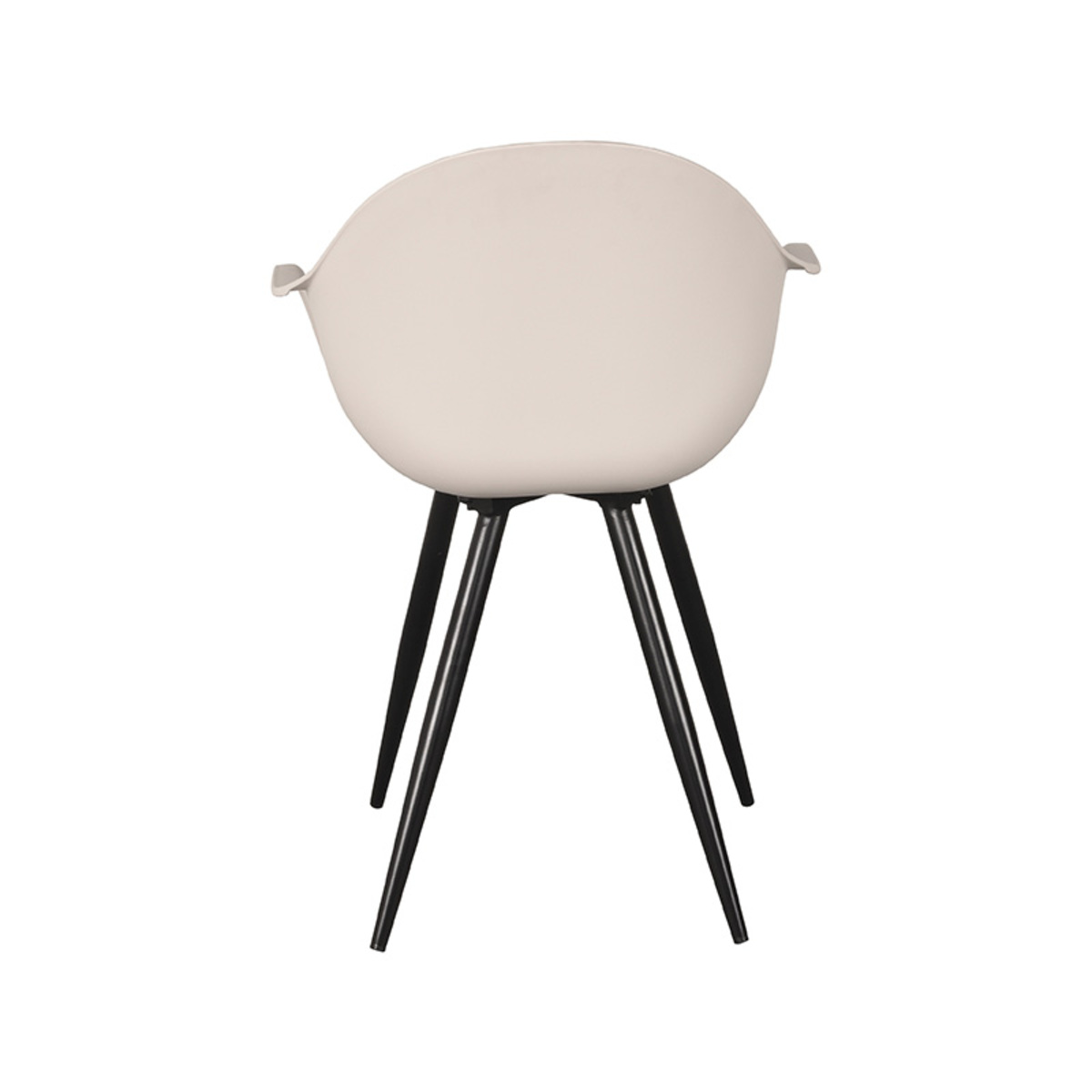 LABEL51 Eetkamerstoel Luca - Zand - Kunststof - Black Frame