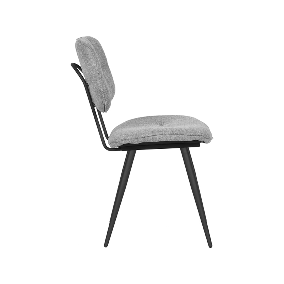 LABEL51 Eetkamerstoel Lux - Zinc - Weave - Black Frame