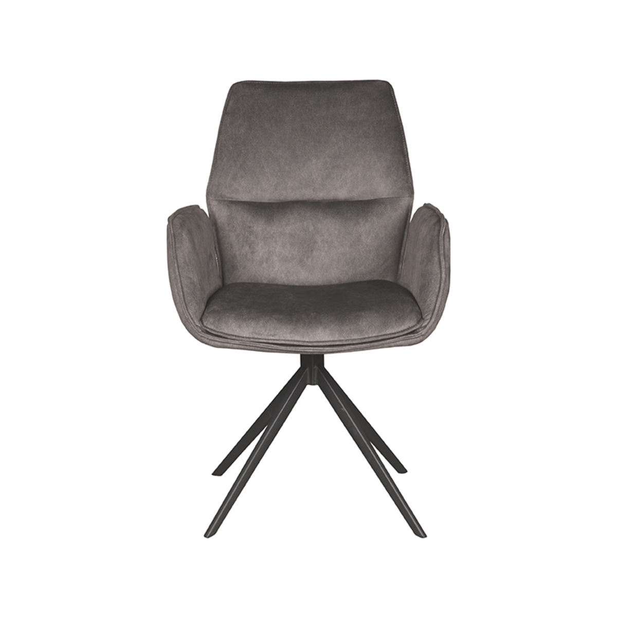 LABEL51 Eetkamerstoel Mellow - Antraciet - Cosmo - Black Frame