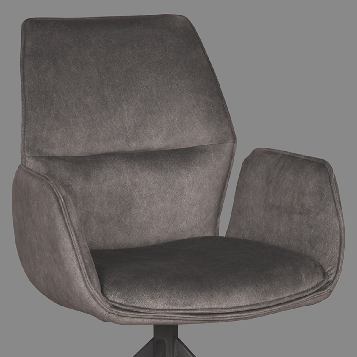 LABEL51 Eetkamerstoel Mellow - Antraciet - Cosmo - Black Frame