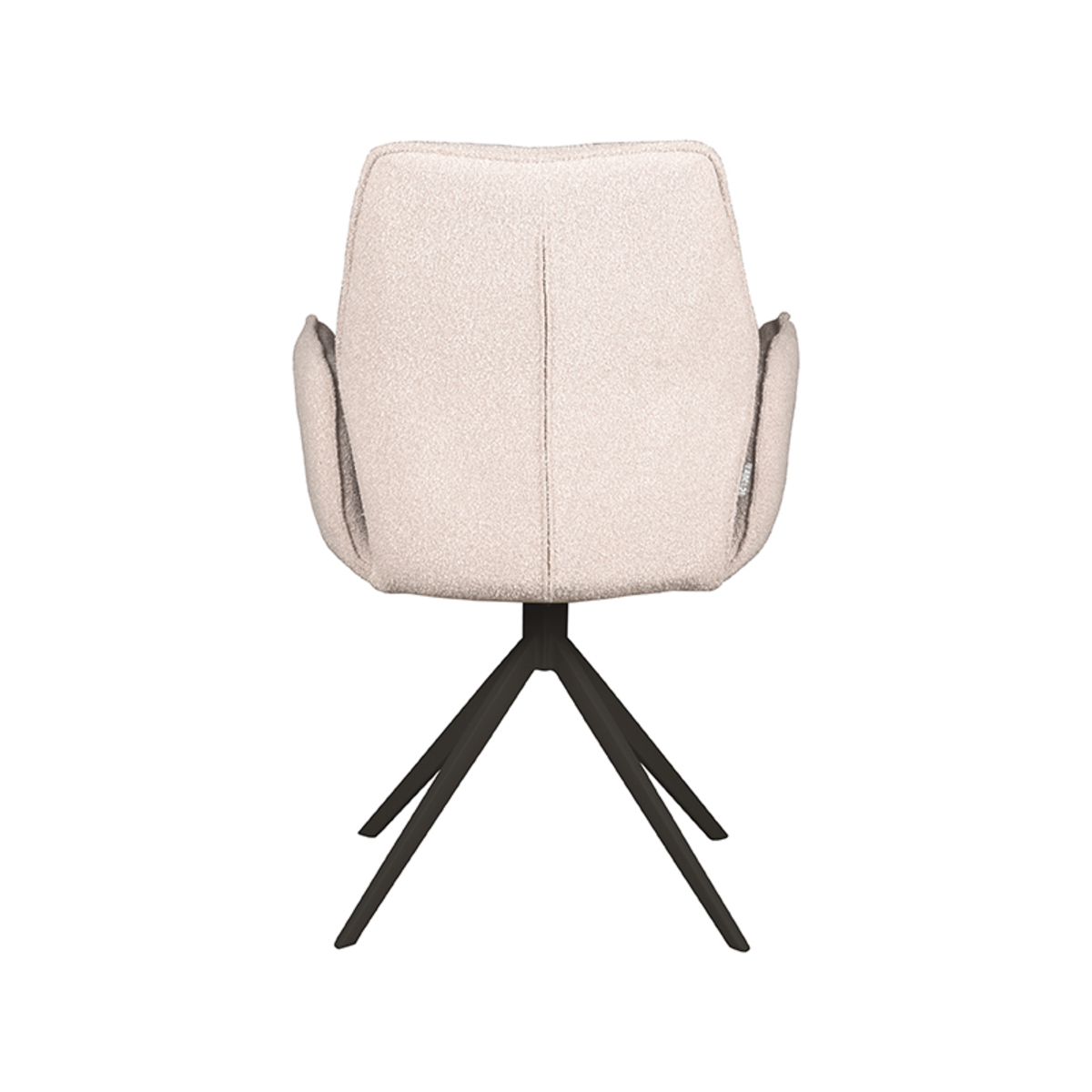 LABEL51 Eetkamerstoel Mellow - Naturel - Boucle - Black Frame
