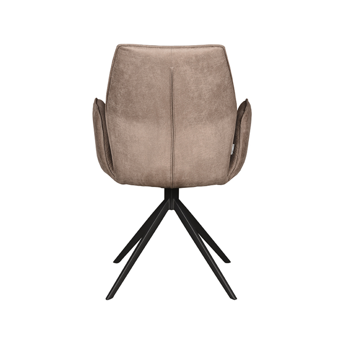 LABEL51 Eetkamerstoel Mellow - Taupe - Micro Suede - Black Frame