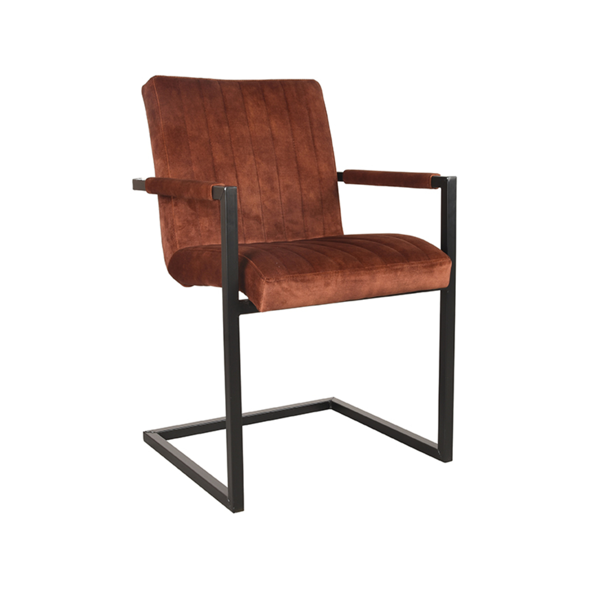 LABEL51 Eetkamerstoel Milo - Rust - Velours - Black Frame